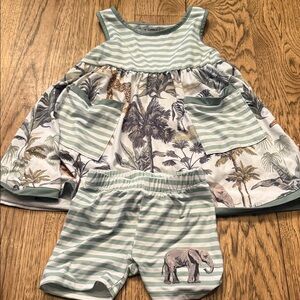 Millie and Lily safari tunic with shorts. Perfect for Disney animal kingdom